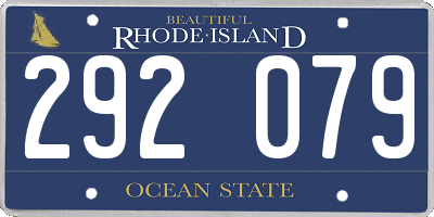 RI license plate 292079