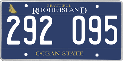 RI license plate 292095