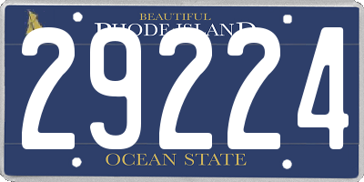 RI license plate 29224