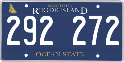 RI license plate 292272