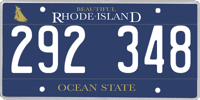 RI license plate 292348