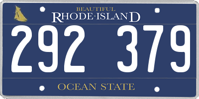 RI license plate 292379