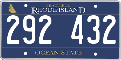 RI license plate 292432
