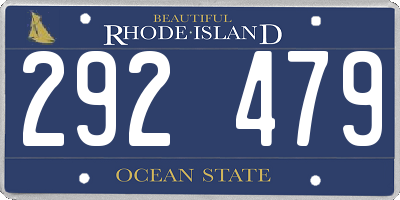 RI license plate 292479