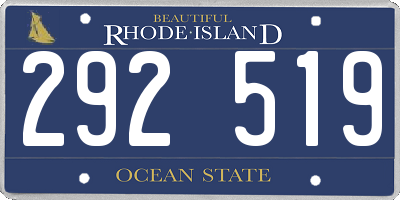 RI license plate 292519