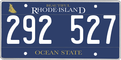 RI license plate 292527