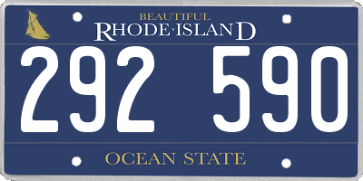 RI license plate 292590