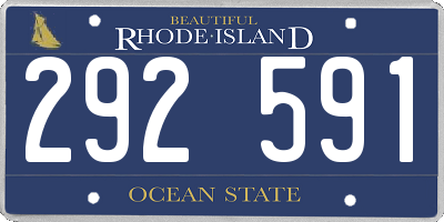 RI license plate 292591
