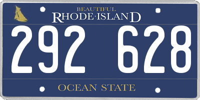 RI license plate 292628