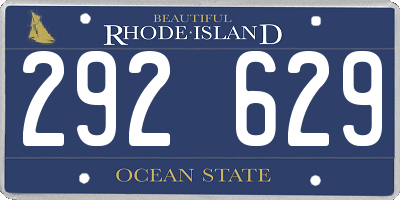 RI license plate 292629