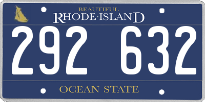 RI license plate 292632