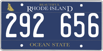RI license plate 292656