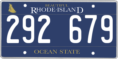RI license plate 292679