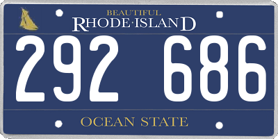 RI license plate 292686