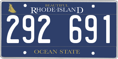 RI license plate 292691