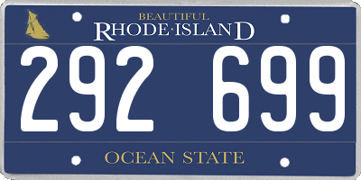 RI license plate 292699