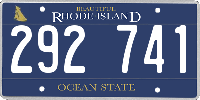 RI license plate 292741