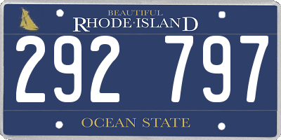 RI license plate 292797