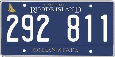 RI license plate 292811