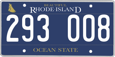 RI license plate 293008