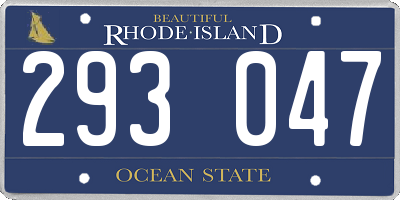 RI license plate 293047