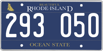 RI license plate 293050