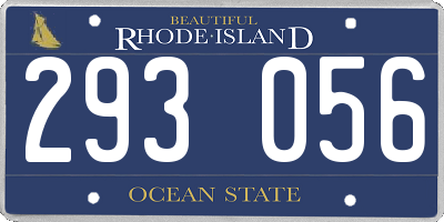 RI license plate 293056