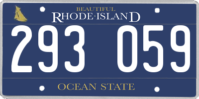 RI license plate 293059
