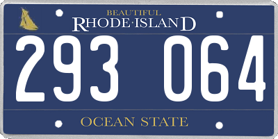 RI license plate 293064