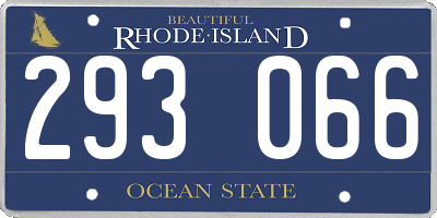 RI license plate 293066