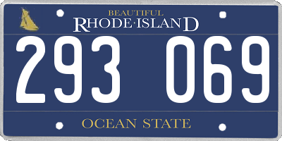RI license plate 293069