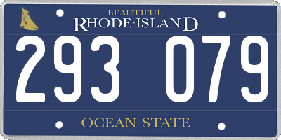 RI license plate 293079