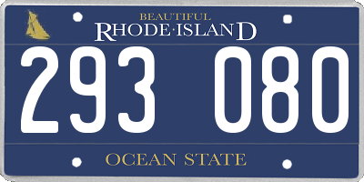 RI license plate 293080