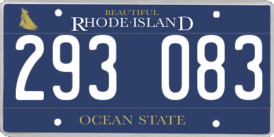 RI license plate 293083