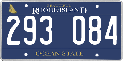 RI license plate 293084