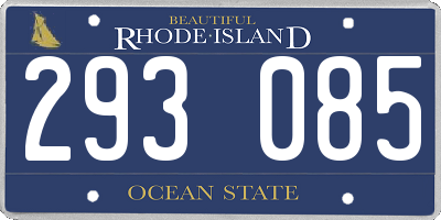 RI license plate 293085