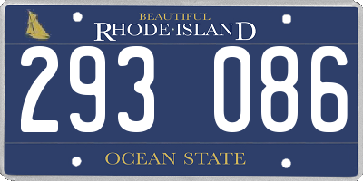 RI license plate 293086