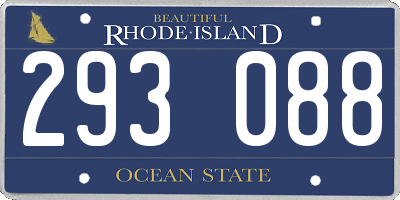 RI license plate 293088