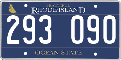 RI license plate 293090
