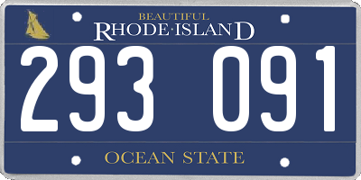 RI license plate 293091