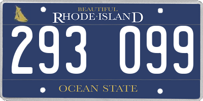 RI license plate 293099