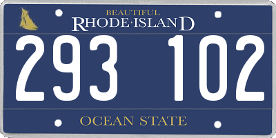 RI license plate 293102