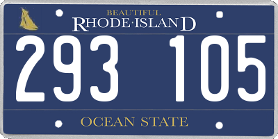 RI license plate 293105