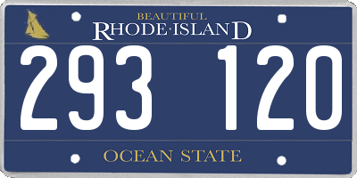 RI license plate 293120