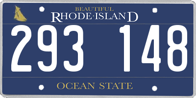 RI license plate 293148