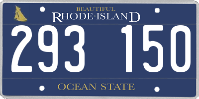 RI license plate 293150