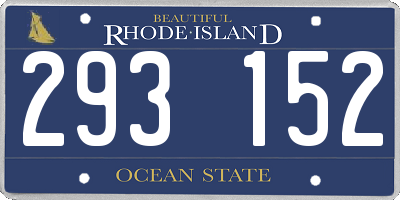 RI license plate 293152