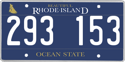 RI license plate 293153