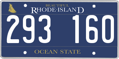 RI license plate 293160