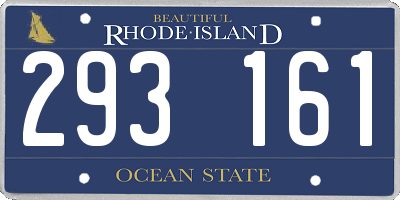 RI license plate 293161